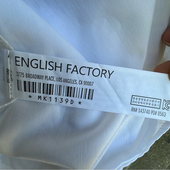 English Factory White Ladder Lace Rainbow Dress Like New Sz M - Picture 8 of 9